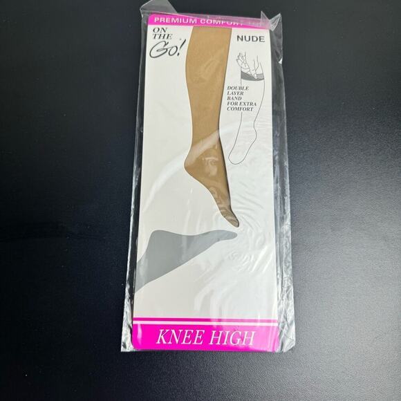 Vintage on The Go Comfort Top Knee High Hosiery Nude Fits 8 1/2 -11 New - Picture 5 of 5